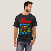 Merry Christmukkah Jewish Xmas Christmas Hanukkah  T-shirt (Voorkant volledig)