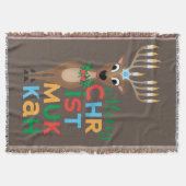 Merry Christmukkah Reindeer Deken (Voorkant)