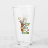 Merry Christmukkah Reindeer Glas (Voorkant)