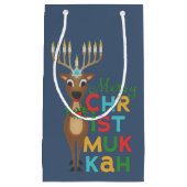 Merry Christmukkah Reindeer Klein Cadeauzakje (Voorkant)