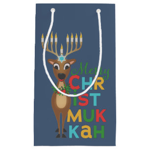 Merry Christmukkah Reindeer Klein Cadeauzakje