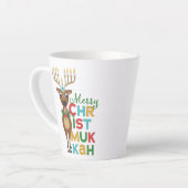 Merry Christmukkah Reindeer Latte Mok (Linkerhoek)