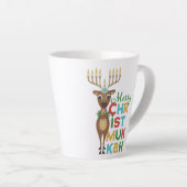 Merry Christmukkah Reindeer Latte Mok (Rechterhoek)