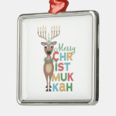 Merry Christmukkah Reindeer Metalen Ornament (Links)