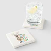 Merry Christmukkah Reindeer Stenen Onderzetter (Zijkant)