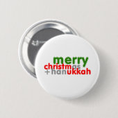 MERRY CHRISTMUKKAH RONDE BUTTON 5,7 CM (Voorkant /achterkant)