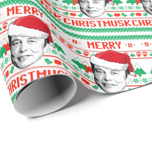 Merry Christmusk Cadeaupapier (Rol Hoek)