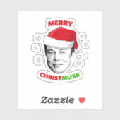 Merry Christmusk Ceramic Ornament Sticker (Vel)