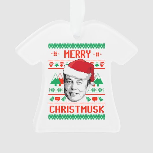 MERRY CHRISTMUSK ORNAMENT (voorkant)