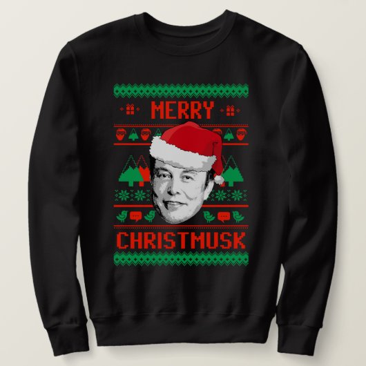 Merry Christmusk UGLY CHRISTMAS SWEATER (Design voorkant)
