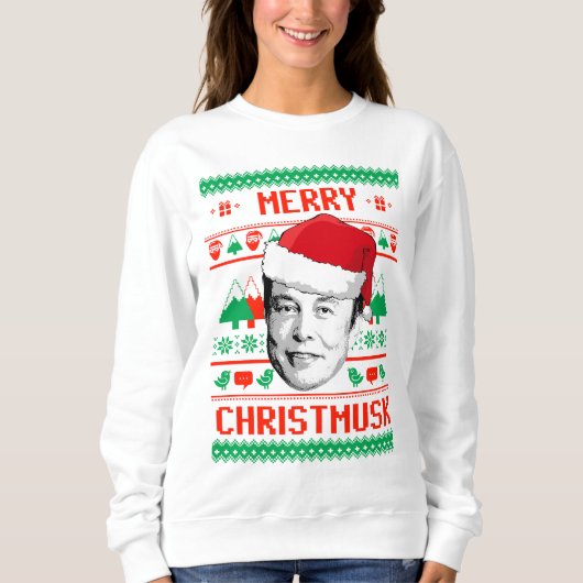 Merry Christmusk UGLY CHRISTMAS SWEATER (Voorkant)