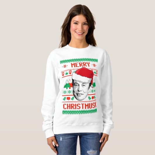 Merry Christmusk UGLY CHRISTMAS SWEATER (Voorkant volledig)