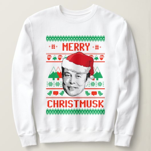 Merry Christmusk UGLY CHRISTMAS SWEATER (Design voorkant)