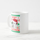 Merry Christmusk UGLY CHRISTMAS SWEATER Koffiemok (Voorkant links)