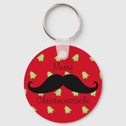 Merry Christmustache Sleutelhanger (Voorkant)