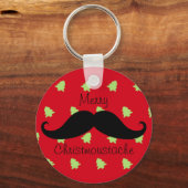 Merry Christmustache Sleutelhanger (Voorkant)