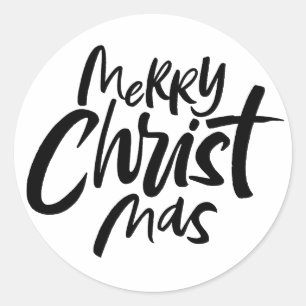 Merry Christus Mas Christelijke kerst Ronde Sticker