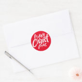 Merry Christus Mas Christelijke kerst Ronde Sticker (Envelop)