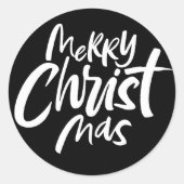 Merry Christus Mas Christelijke kerst Ronde Sticker (Voorkant)
