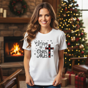 Merry Christus Mas Christelijke kerstfeestdag T-shirt