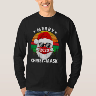 Merry Christus Mask 2020 Santa Face Mask Pajamas F T-shirt