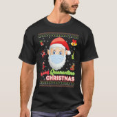 Merry Christus Masker Santa Elf Face Masker Kerstm T-shirt (Voorkant)