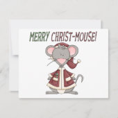 Merry Christus-Mouse T-shirts en cadeautjes Feestdagenkaart (Voorkant)