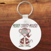 Merry Christus-Mouse T-shirts en cadeautjes Sleutelhanger (Voorkant)