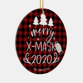 Merry ChristusMask Funny 2020 Covid Pandemic Keramisch Ornament (Rechts)