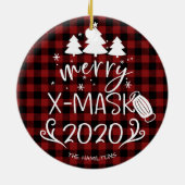 Merry ChristusMask Funny 2020 Covid Pandemic Keramisch Ornament (Achterkant)