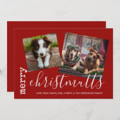 Merry ChristusMUTTS Dog Foto's Feestdagenkaart (Voorkant / Achterkant)
