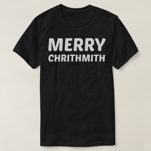 Merry Chrithmith Funny Christmas Lisp Joke T-shirt (Design voorkant)