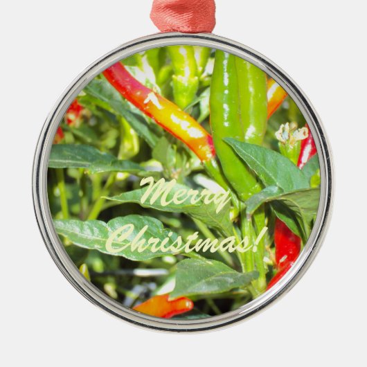 Merry Chritmas Chili Pepper Ornament (Voorkant)