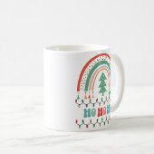 Merry chritmas hohohoho regenboogkoffie mok (Voorkant rechts)