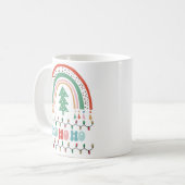 Merry chritmas hohohoho regenboogkoffie mok (Voorkant links)