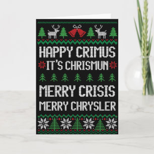 Merry Chrysler - Happy Crimus, Merry Crisis Xmas Kaart