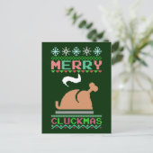 Merry Chuckmas - Kerstmis geroosterd Turkije Ugly Feestdagenkaart (Staand voorkant)