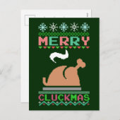 Merry Chuckmas - Kerstmis geroosterd Turkije Ugly  Feestdagenkaart (Voorkant / Achterkant)