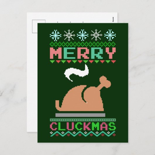 Merry Chuckmas - Kerstmis geroosterd Turkije Ugly  Feestdagenkaart (Voorkant / Achterkant)