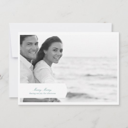 Merry Classic Holiday-fotokaart Feestdagenkaart (Voorkant)