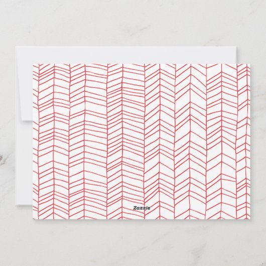 Merry Classic Lettering Red Gradient Photo Feestdagenkaart (Achterkant)