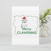Merry CLAWSMAS Feestdagenkaart (Staand voorkant)