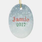 MERRY CLEVEMAS Cleveland met kerstmis PERSONALIZE  Keramisch Ornament (Achterkant)