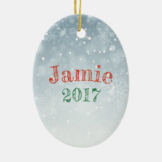 MERRY CLEVEMAS Cleveland met kerstmis PERSONALIZE  Keramisch Ornament (Achterkant)