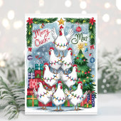 Merry Cluck-Mas Chickens Kerst Kaart
