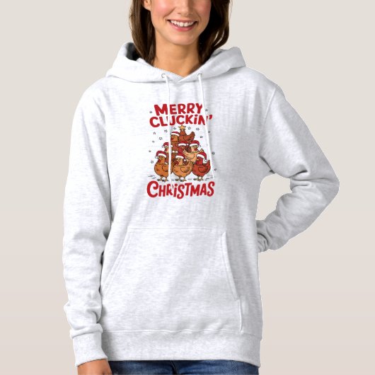 Merry Cluckin' Christmas  Hoodie (Voorkant)