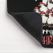 Merry Cluckin Kerst Grappige Kerstkippen F Muismat (Hoek)