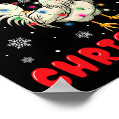 Merry Cluckin Kerst Grappige Kip Santa 1 Poster (Hoek)