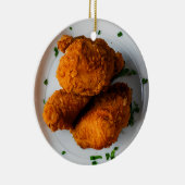 Merry Cluckin' kerst Keramisch Ornament (Rechts)