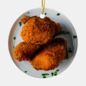 Merry Cluckin' kerst Keramisch Ornament (Voorkant)